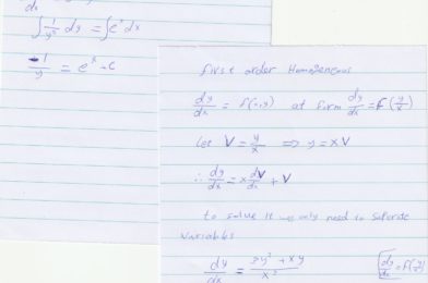 First-Order Homogeneous Differential Equation +Separation of variables